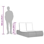 vidaXL Chaise longue double avec coussins noir résine tressée