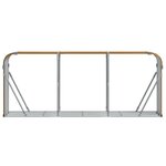vidaXL Porte-bûches marron clair 234x45x100 cm acier galvanisé