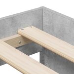 vidaXL Cadre de lit de rangement Gris béton 75x190 cm