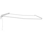 vidaXL Cadre de store rétractable électrique Blanc 4 5 × 3 5 m Acier