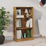 vidaXL Bibliothèque Chêne fumé 60x24x109 cm Bois d'ingénierie