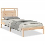 vidaXL Cadre de lit extra long sans matelas 100x220 cm bois massif