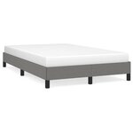 vidaXL Cadre de lit sans matelas gris foncé 120x190 cm tissu