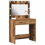 vidaXL Table de Toilette avec tiroir Bois ancien 78 5 x 41 x 135 cm