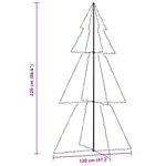 vidaXL Arbre de Noël cône 300 LED d'intérieur/d'extérieur 120x220 cm