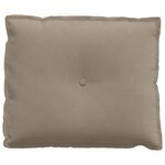 vidaXL Coussin de Dos Taupe 60 x 50 cm Tissu en microfibre