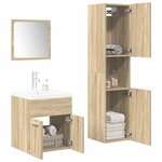 vidaXL Ensemble de meubles de salle de bain 4 Pièces chêne sonoma