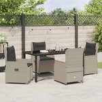 vidaXL Ensemble de salle à manger pour jardin 5 Pièces Gris clair