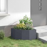vidaXL Jardinière d'Angle Anthracite 60 x 60 x 35 cm Acier