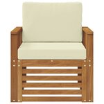 vidaXL Canapé d’extérieur Bois d'acacia massif et polyester Naturel