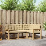 vidaXL Ensemble de canapés d'extérieur 4 pc Blanc et Beige