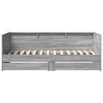 vidaXL Lit de jour et tiroirs sonoma gris 100x200cm bois d'ingénierie