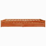 vidaXL Cadre de lit Cire marron 150 x 200 cm Bois de Pin Massif