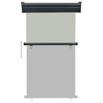 vidaXL Auvent latéral de balcon 105x250 cm Gris