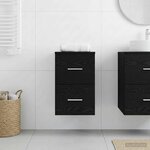 vidaXL Meuble de Salle de Bain In-between Chêne noir 30 x 41 x 50 cm