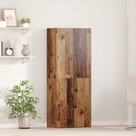 vidaXL Highboard en vieux bois 60 x 32 x 153 cm - fabriqué en bois d'ingénierie.