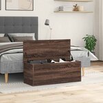 vidaXL Boîte de rangement chêne marron 90x35x35 cm bois d'ingénierie