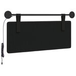 vidaXL Tête de lit suspendue Avec lumière LED Noir Simili cuir