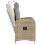 vidaXL Chaise de jardin inclinable Beige et Gris clair
