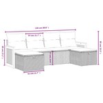 vidaXL Salon de jardin avec coussins 6 Pièces beige résine tressée