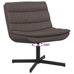 vidaXL Chaise pivotante Marron 63 x 75 x 76 cm PU brillant