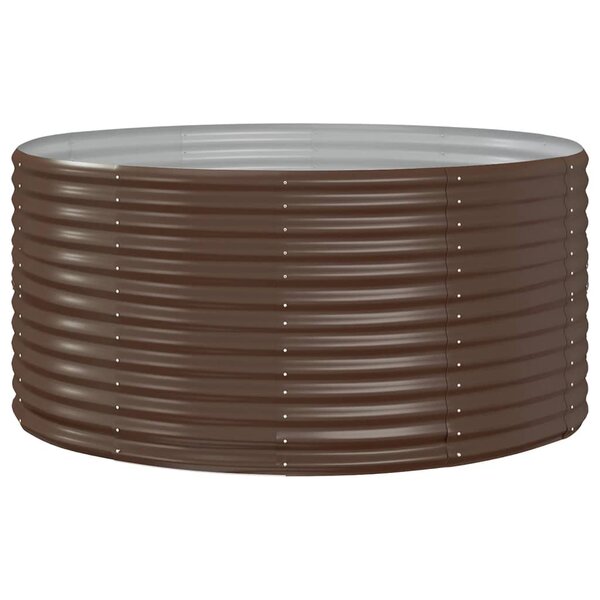 vidaXL Lit surélevé de jardin Marron Acier enduit de poudre