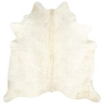 vidaXL Tapis en peau de vache véritable beige 180x220 cm