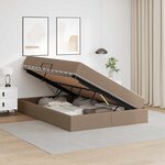 vidaXL Lit avec rangement et matelas Cappuccino 140 x 190 cm