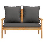 vidaXL Salon de jardin 3 Pièces avec coussins bois massif d'acacia