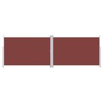 vidaXL Auvent latéral rétractable Marron 220x600 cm