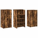 vidaXL Bureau de réception chêne fumé 155x50x103 5cm bois d'ingénierie