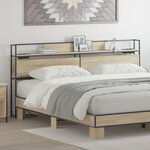 vidaXL Tête de lit de rangement Chêne sonoma 200 cm Bois d'ingénierie