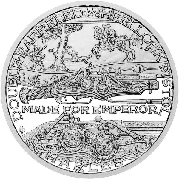 Pièce de monnaie en Argent 1 Dollar g 31.1 (1 oz) Millésime 2025 DOUBLE-BARRELED WHEELLOCK PISTOL