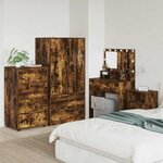 vidaXL Armoires de rangement 2 Pièces Chêne fumé 60 x 48 x 105 cm