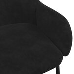 vidaXL Chaises à manger lot de 2 Noir Velours