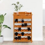 vidaXL Rangement à Vin 90x60x30 cm Bois Massif Pin
