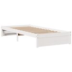 vidaXL Cadre de lit avec tête de lit sans matelas blanc 75x190 cm