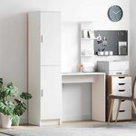 vidaXL Bureau avec rangement 2 Pièces Blanc 78.5 x 37 x 154.5 cm
