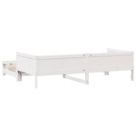 vidaXL Lit de jour avec gigogne et tiroirs sans matelas blanc 90x190cm