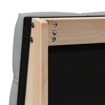 vidaXL Tête de lit capitonnée Gris clair 75 cm Pin massif