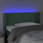 vidaXL Tête de lit à LED Vert foncé 83x16x78/88 cm Velours