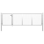 vidaXL Portillon Acier 350x75 cm Argenté