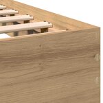 vidaXL Cadre de Lit Chêne artisanal 100 x 200 cm Bois d'ingénierie