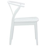 vidaXL Chaise de salle à manger 2 Pièces Blanc et Blanc