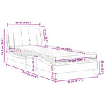 vidaXL Lit avec matelas noir et blanc 90x200 cm similicuir