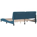 vidaXL Cadre de lit avec LED sans matelas bleu 180x200 cm velours