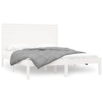vidaXL Cadre de lit sans matelas blanc 160x200 cm bois massif
