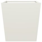 vidaXL Jardinières 2 Pièces blanc 50x50x50 cm acier