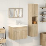 vidaXL Ensemble de meubles de salle de bain 4 Pièces chêne sonoma