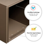 Boîte aux lettres soléa  2 portes taupe 7006 finition brillante